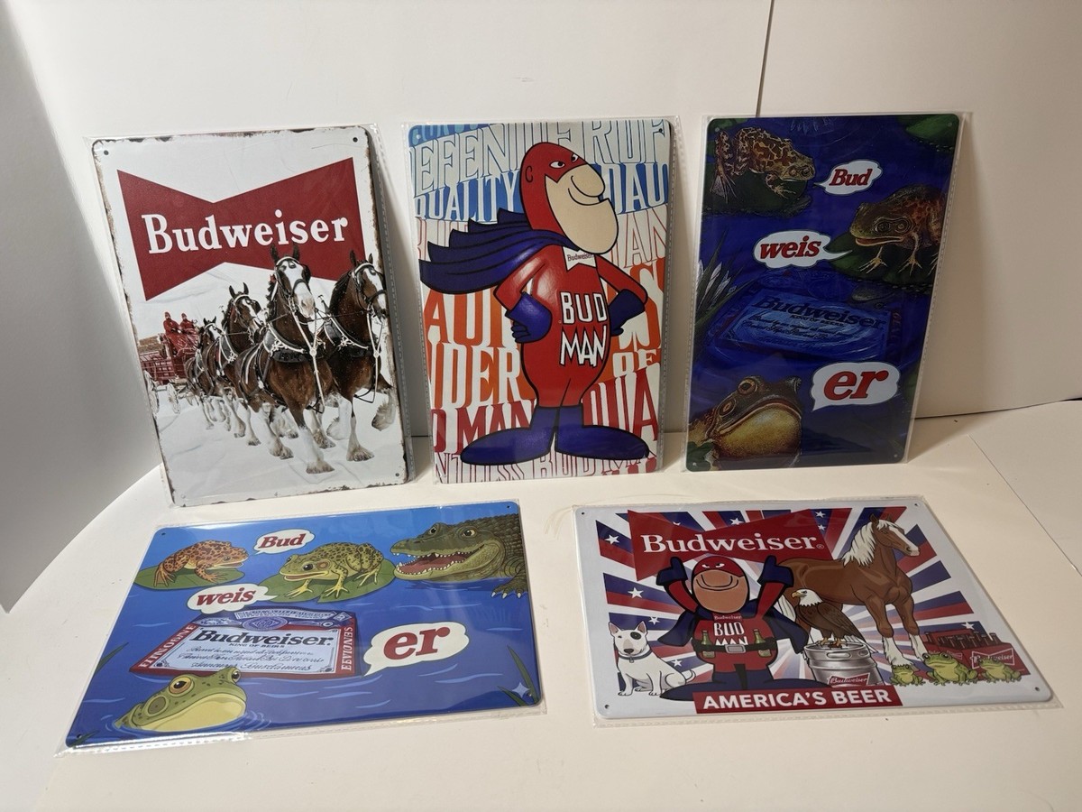 Huge Lot Of 25 Beer Liquor & Bar Signs Total 25 Random Tin Sign