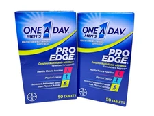2 Bottles (5oct Each) One-A-Day Men's Pro Edge Complete Multivitamin EXP 11/26