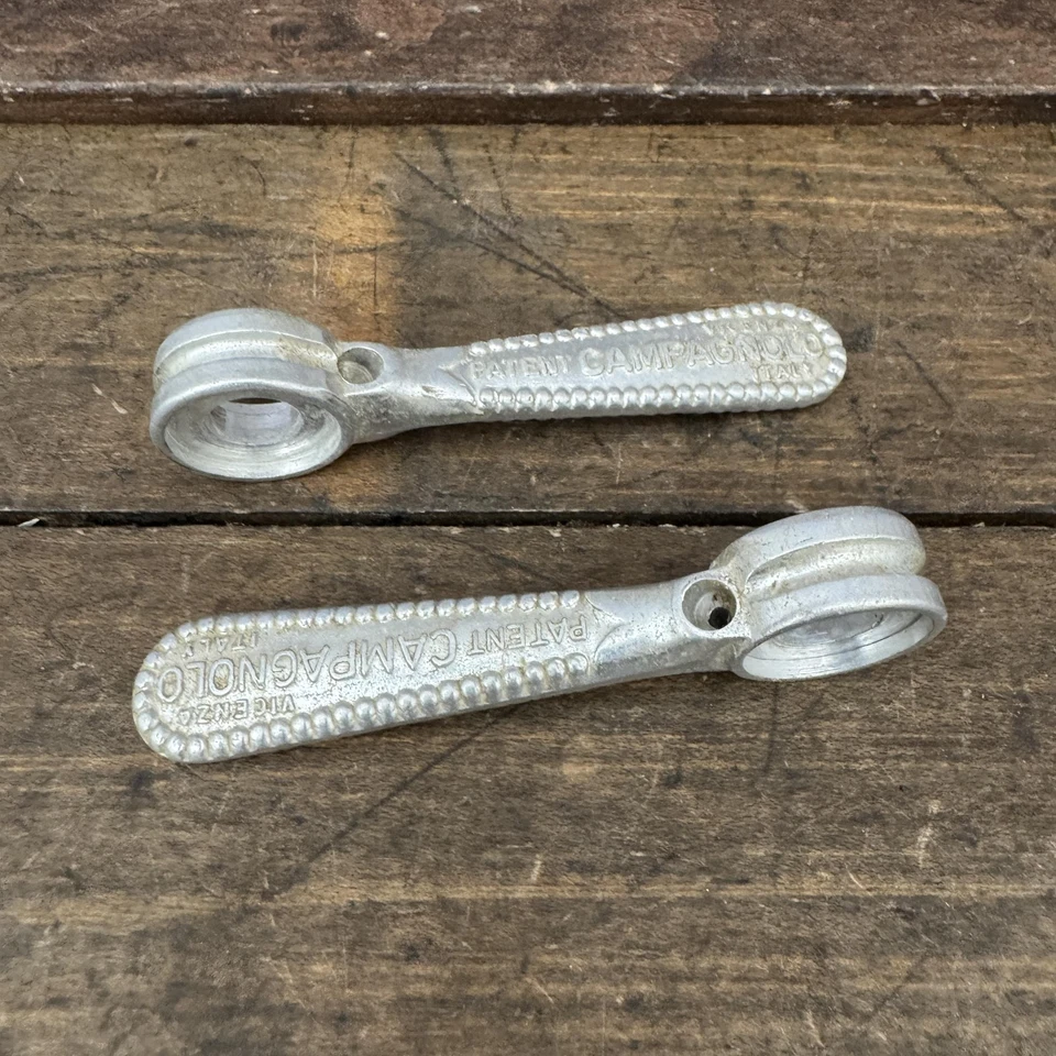 Palancas de cambio de fricción tubo descendente patente Campagnolo Record de colección soldadura fuerte en Italia Foto 4 de 4