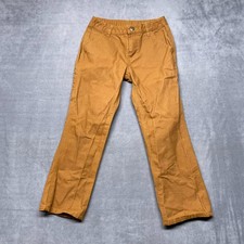 Carhartt Dungaree Carpenter Pants Boys 10 Brown Cotton Straight Leg Workwear