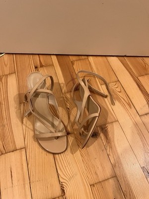Stuart Weitzman Sandaletten Pumps Stilettos Creme Beige / Größe 9 / Größe 40