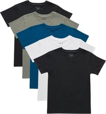 Hanes Boys Originals Crewneck Undershirts Pack, Stretch Cotton, Black ...