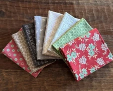 8 Fat Quarters Bundle Riley Blake "Home Town Holiday" Lori Holt Christmas Cotton