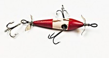 Shakespeare No 33 Rhodes Torpedo Minnow Red White Red MI c 1905