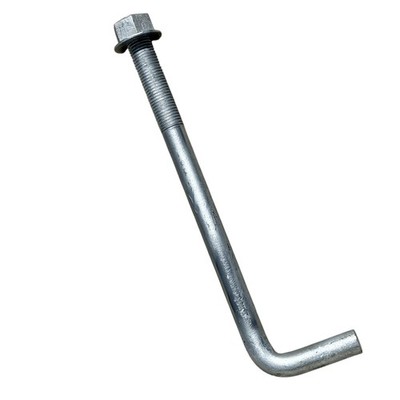 Sandbaggy 1-1/4'' x 18'' Threaded Concrete Anchor L-Bolts - Hot Dipped Galvanized