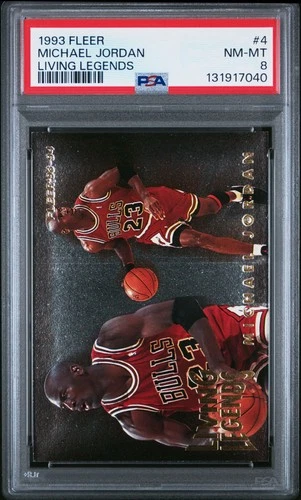 1993 FLEER LIVING LEGENDS #4 MICHAEL JORDAN PSA 8