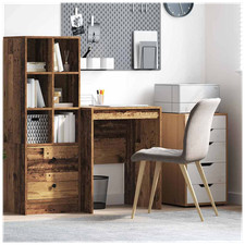 Desk Old Wood 60x50x76cm Engineered Wood Compact Writing Desk for Home HomeUse.
