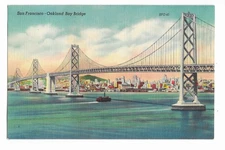 Postcard San Francisco California Oakland Bay Bridge