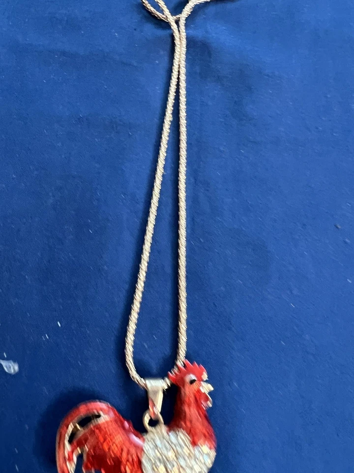 Lote de 2 Collares Vintage Betsey Johnson Cristal Tono Dorado Kitsch Retro Años 90 Foto 3 de 4