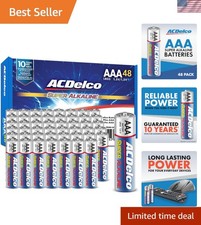 ACDelco 48-Pack AAA Super Alkaline Batteries - 10- Shelf Life Eco-Friendly