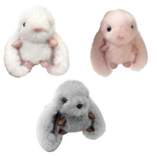 Mini Plush Rabbit Pendant Girl School Bag Hanging Decor Cute CarKeyring Ornament