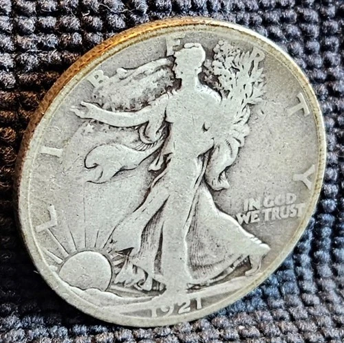 1921 S Walking Liberty Silver Half Dollar-*Key Date* - Low Mintage- VG
