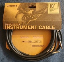 D'Addario PW-CGT-10' Classic Series straight Instrument Cable