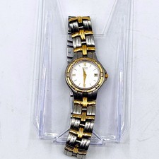 Citizen Elegance Women Two Tone Watch 6010-H04538 K Date White Dial Silver Gold