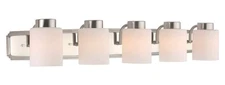 Dolan Designs 3505-09 Westport 5 Light 39 inch Satin Nickel Bath Bar Wall Light