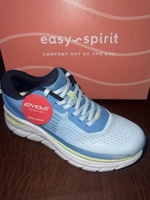 Easy Spirit Women’s Mel 3 Blue Size 8.5W Wide Width Tie Comfort Walking Shoes