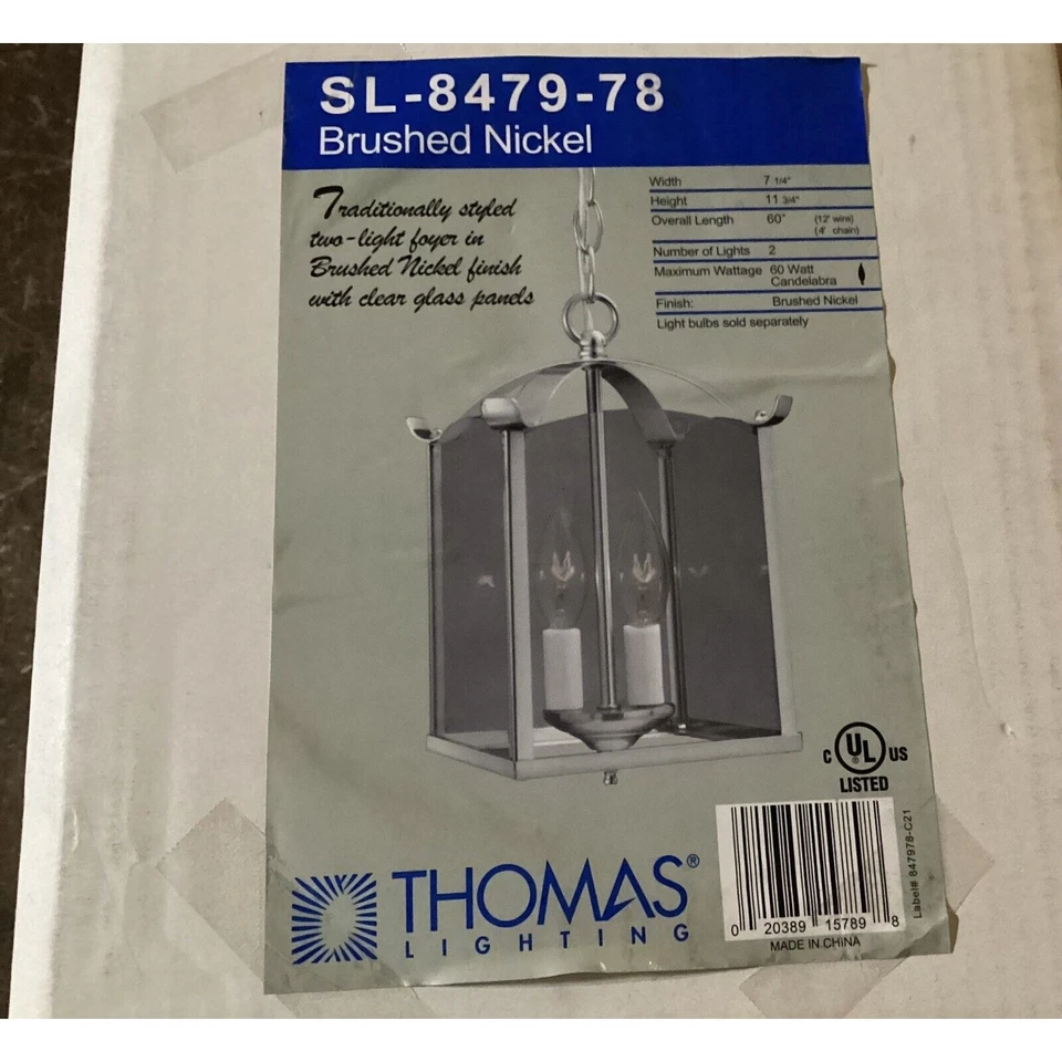 New Thomas Lighting SL-8479-78 Brushed Nickel Ceiling Light - Image 2 of 4