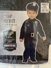 Infant Child Cop Recruit Polive Costume Halloween 0-6 Months Officer Baby New