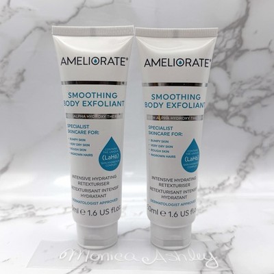 Ameliorate Smoothing Body Exfoliant 2x 50ml 1.6oz Dry Bumpy Skin Keratosis, New