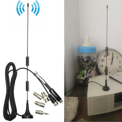 AM/FM Antenne Magnetfuß FM Radioantenne für Innenbereich Video mit 5 Adapter