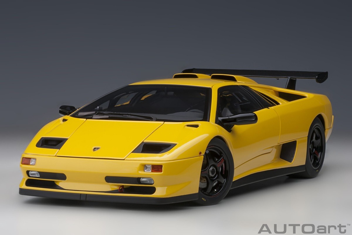 1996 LAMBORGHINI DIABLO SV-R SUPERFLY YELLOW 1:18 COMPOSITE by