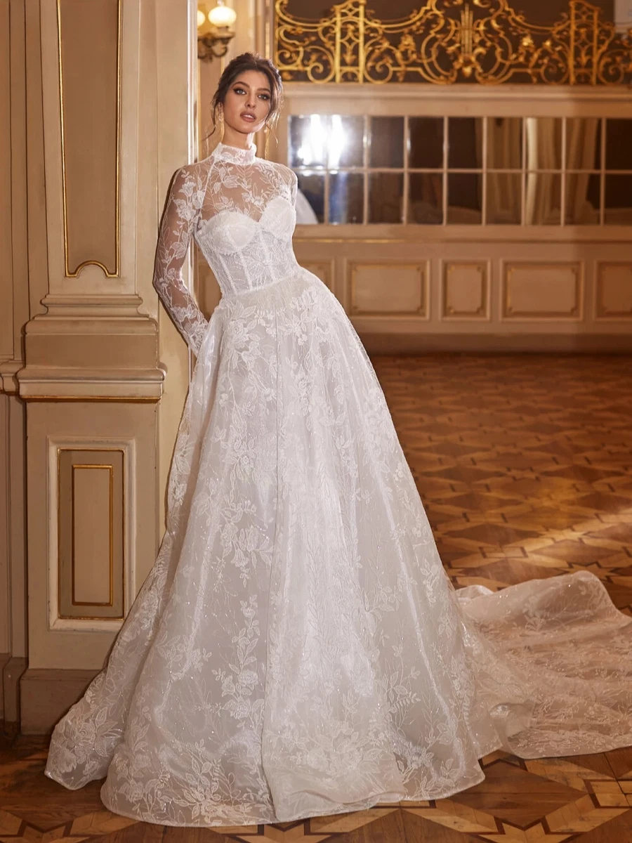 Long Sleeve Wedding Dresses for sale | eBay