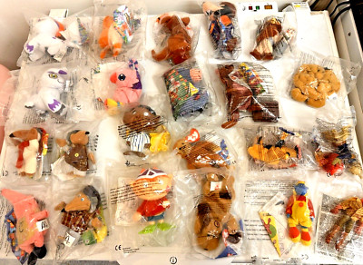 22 Vintage Spielzeug Macdonalds H/Mahlzeit 'VERSIEGELT' einige selten 1993-2002, inkl. Wombles, Puuh
