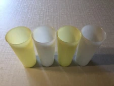 Lot Of 4 Vintage Tupperware Tumblers Cups 107  16 oz. Pastel Colors