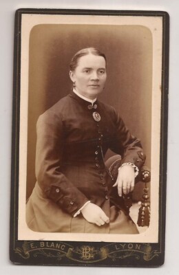 Altes Foto E. Blanc CDV 19. Jh. Lyon Portrait RAR Albuminiert
