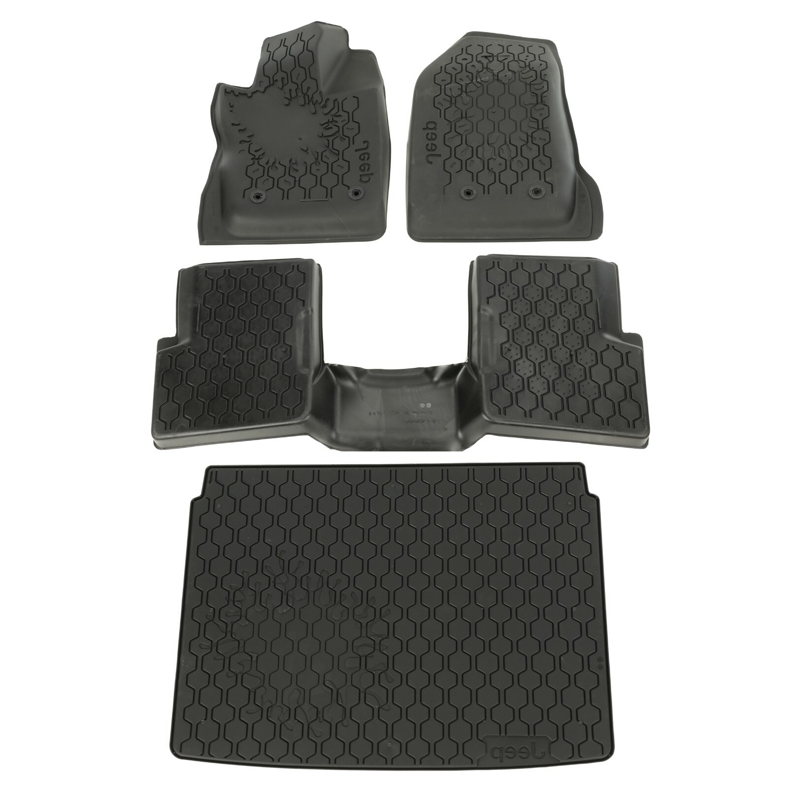 20152018 JEEP RENEGADE RUBBER SLUSH FLOOR MATS & REAR CARGO TRAY SET