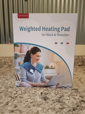 Comfytemp BLUE Weighted Heating Pad for Neck and Shoulders 19''x23'' Washable 