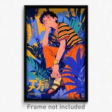 Thai Movie Poster - Boy Feeling Carefree, Wavy Striped (Thailand Film Art Print)