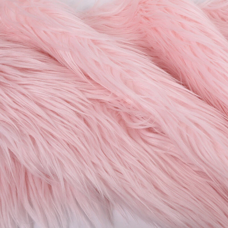 Long Rabbit Faux Fur Fabric Soft Plush Clothing Sewing Material DIY Home Decor - Image 3 of 4