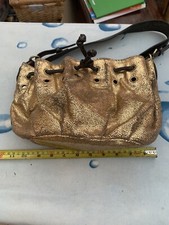 Moschino borsa vintage con coulisse scintillante oro
