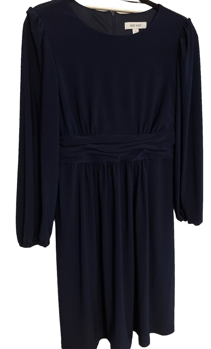 mini long sleeve mesh dress Surround Sound Blue Mesh Long Sleeve Mini Dress - US 16