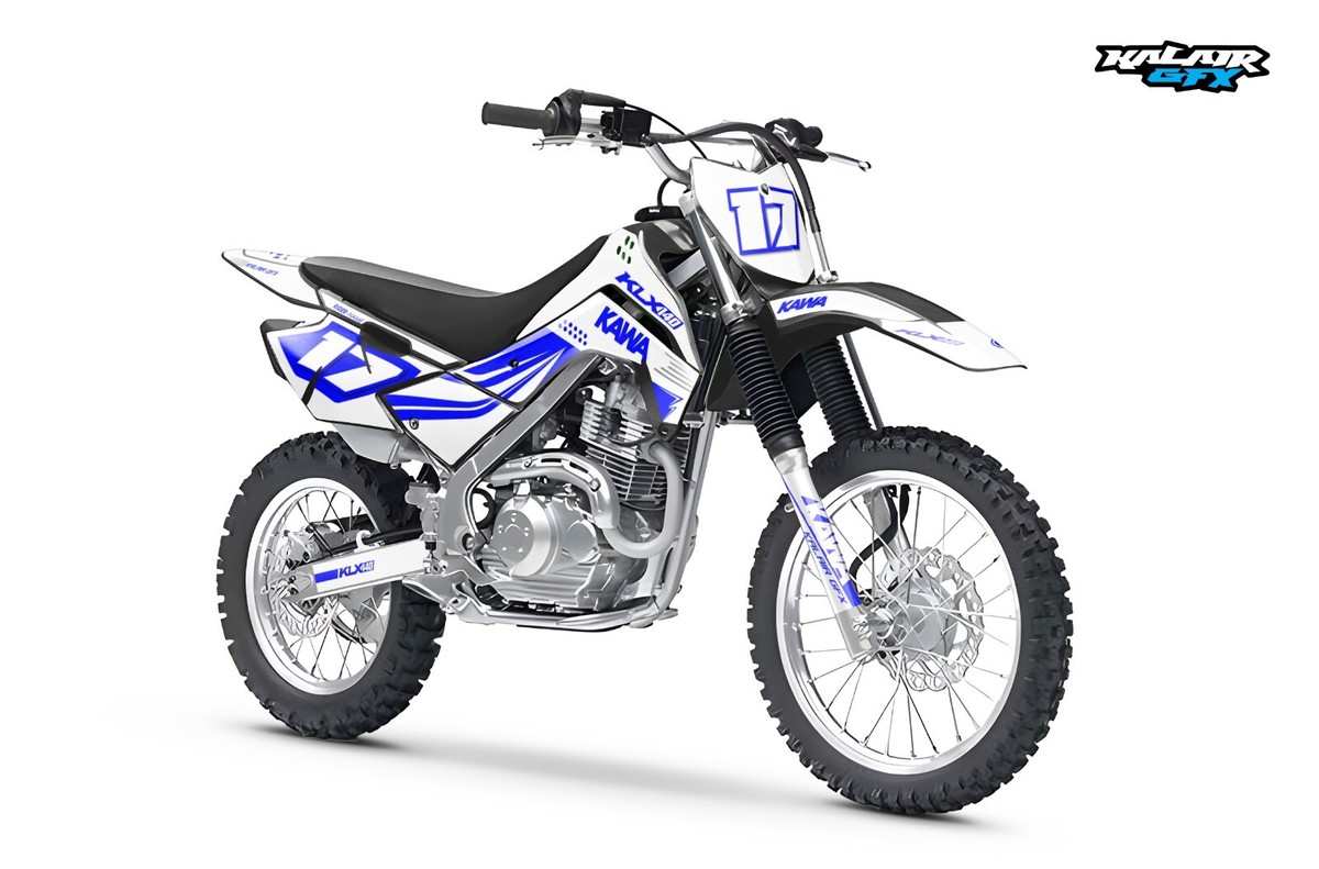 Graphics Kit for KAWASAKI KLX140 (2008-2023) STELLAR-WHITE