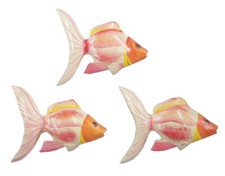 Magnet Holz - Goldfische 3er Set - Für den Kühlschrank - Handarbeit aus Bali