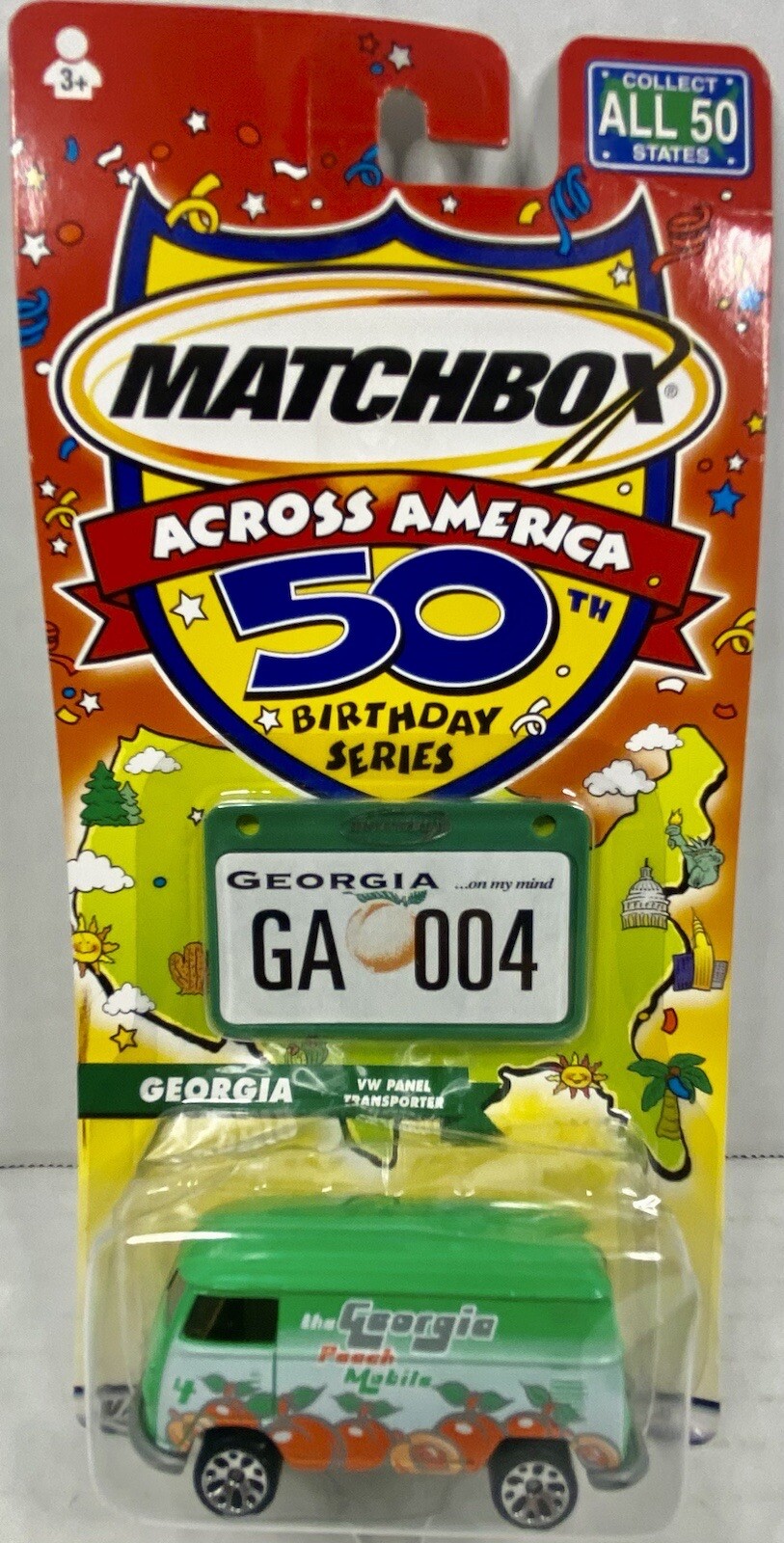 MK Matchbox - 2001 Across America -  #4 VW Panel Transporter - Green - Georgia
