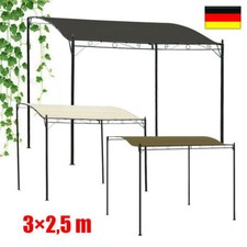 Garten Pavillon 3 x 2,5 m Anbaupavillon Terrassenpavillon Gartenzelt Pergola