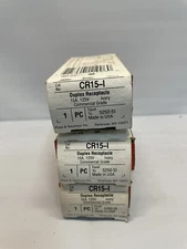3 Pass Seymour #CR15-I commercial grade duplex receptacle 15A/125v Ivory 