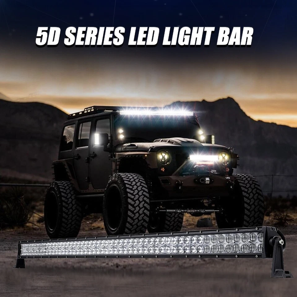 AUXBEAM 52" INCH 5D LED Light Bar Spot Flood Beam For Dodge RAM 1500 2500 3500 Foto 2 de 4