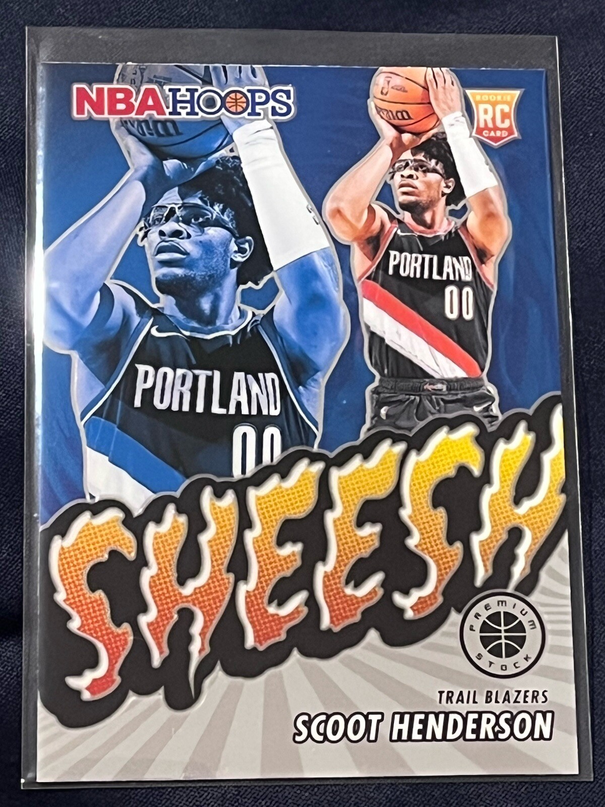 2023-24 Hoops Premium Stock Scoot Henderson Sheesh RC #23 Rookie Trail Blazers