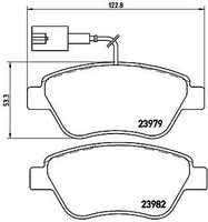 P 23 108 Brembo Bremsbelagsatz, Scheibenbremse FüR Fiat