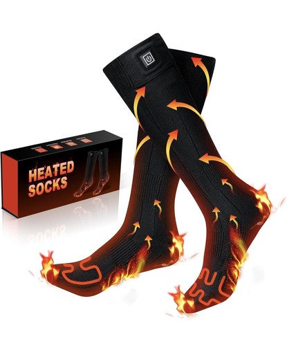 Heated Socks for Men Women, 7.4V 3000Mah Rechargeable 3 Heating Settings LARGE - 第 1/8 張圖片