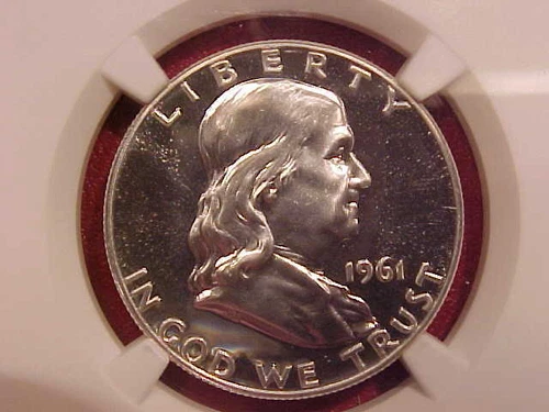 1961 FRANKLIN HALF DOLLAR - NGC PF 68 - SEE PICS! - (G1408)