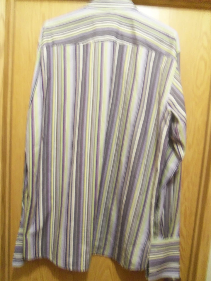 Thomas Elliot mens XXL long sleeve Striped shirt Milan Italy - Image 4 of 4