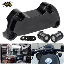 Black 1" Handlebar Riser Top Clamp Bushings Kit For Harley 1986-03 Sportster XL