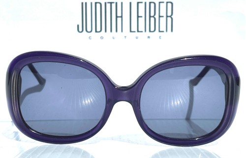 NEW Judith Leiber Violet Purple Jeweled Grey Lens Women's Sunglass JL1674 05 - Picture 2 of 17