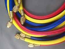 FRIDGE SERVICE MANIFOLD GAUGE HOSE SET FOR R134A , R404, R22, R12 GAS