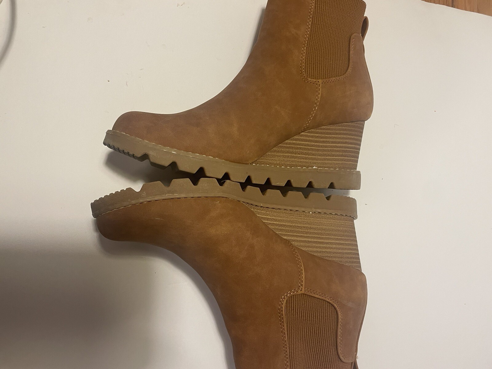 Universal Thread Amelia wedge booties Light Brown… - image 2
